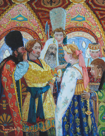 Кириллов Иван Борисович. Выбор невесты. Холст, масло. 50х40. 2012. Государственный историко-архитектурный и художественный музей-заповедник Александровская слобода.