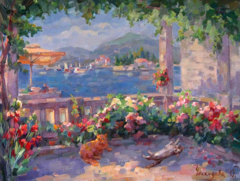 Веранда в Пересте. Черногория.