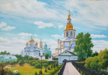 Сычёв Алексей Владимирович. Дивеево летом. Холст на оргалите, масло. 35х50. 2023. Собрание художника.