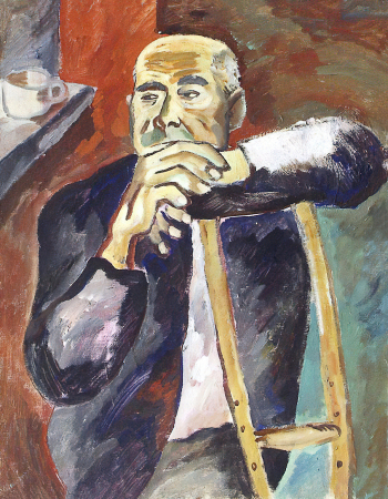 Агапов Игорь Александрович. Инвалид. Холст, масло. 90х69. 1964. Вологодская областная картинная галерея.