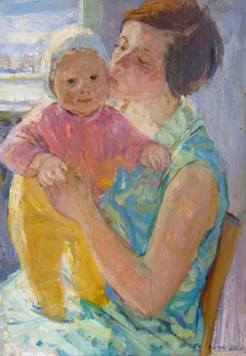 Савченкова Мария Владимировна. Ниночка. Картон, масло. 75х50. 1969. Сальский музей имени Народного художника В.К.Нечитайло.