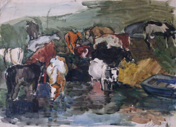 Этюд с коровами. Юкки.