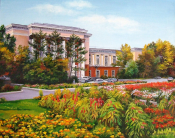 Блинникова Екатерина Александровна. Дворец культуры города Артёма. Холст, масло. 47х57. 2006. Историко-краеведческий музей (Артём).