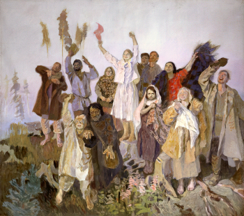 Рутковский Николай Христофорович. Наши летят. Холст, масло. 265х299. 1941-1942. Государственный Русский музей.
