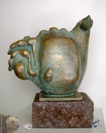 Заботкин Владимир Александрович. Кит. Бронза. 22х20х18. 1996. Частное собрание.