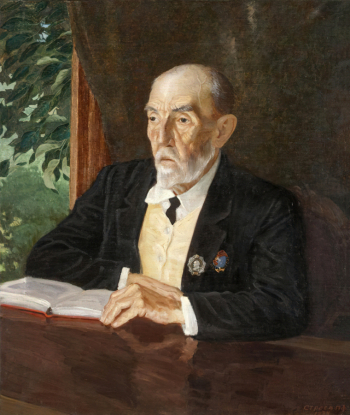 Строев Пётр Феонович. Портрет И.В.Мичурина. Холст, масло. 94х79. 1934. Государственный Русский музей.