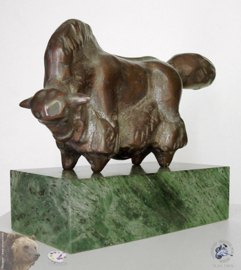Заботкин Владимир Александрович. Як. Бронза, камень. 16х10х7,0. 1998. Частное собрание.
