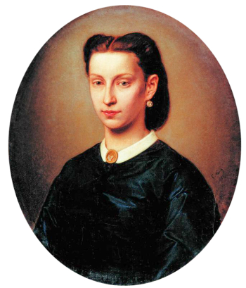 Вениг Карл Богданович. Портрет А.С.Загоскиной. Холст, масло. 66х55. 1860. Саратовский государственный художественный музей имени А.Н.Радищева.