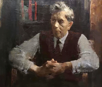 Шильников Сергей Николаевич. Автопортрет. Холст, масло. Местонахождение картины неизвестно.