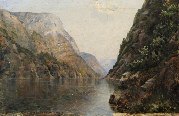 Денисов-Уральский Алексей Кузьмич. Уральский пейзаж. Холст, масло. 44,8х69,5. 1893. Башкирский государственный художественный музей имени М.В.Нестерова.