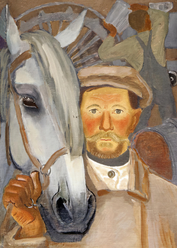 Пахомов Алексей Фёдорович. Подвозчик горючего. Холст, масло. 54х38,5. 1931. Калужский музей изобразительных искусств.