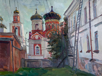 Паймушкин Николай Иванович. Козьмодемьянск. Собор. Холст, масло. 60х80. 2014. Республиканский музей изобразительных искусств (Марий Эл).