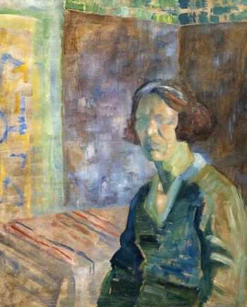Закликовская Софья Людвиговна. Автопортрет. Холст, масло. 105х87. 1950-е. Государственный Русский музей.