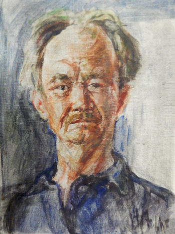 Викулов Василий Иванович. Автопортрет. Холст, масло. 49х36. 1966. Сочинский художественный музей имени Д.Д.Жилинского.