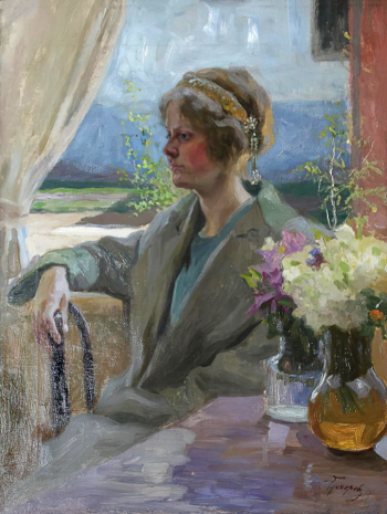 Прохоров Семён Маркович. Портрет В.А.Фёдоровой. Холст, масло. 71х57,5. 1913. Томский областной художественный музей.