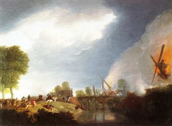 Готфрид Менкен. Нападение на Остерторские ворота в Бремене, 1813 год. Холст, масло. 1830. Музей Фокке.