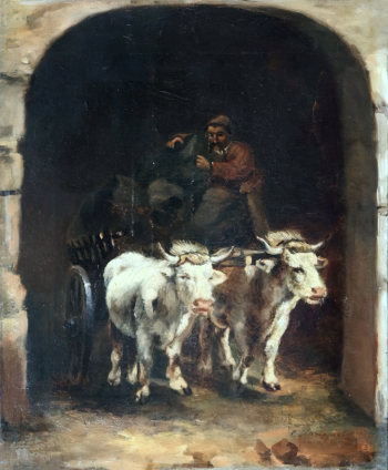Светославский Сергей Иванович. Волы. Холст, масло. 43х35. 1880-е - 1890-е. Ярославский художественный музей.