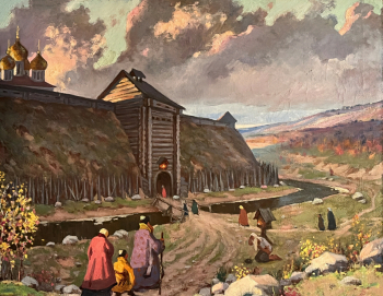 Варенцов Николай Иванович. Дмитров XVII века. Холст, масло. 97,5х133. 1948. Музей-заповедник Дмитровский кремль.