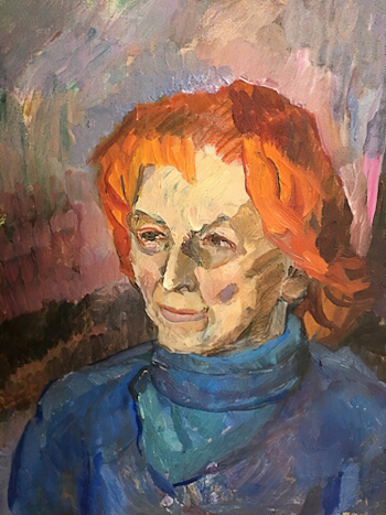 Ливчак Надежда Фёдоровна. Портрет Ксении Ливчак. Холст, масло. 20 век. Местонахождение картины неизвестно. Источник - proza.ru.