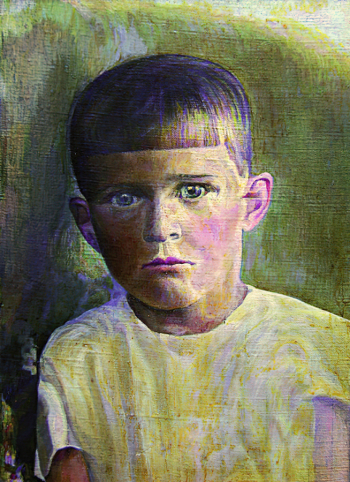 Хапаев Николай Алексеевич. Портрет мальчика. Холст, масло. 40х30. 1930-е. Галерея Leningradart.com.