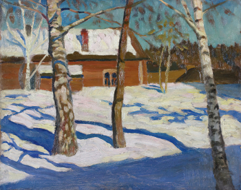 Туранский Иван Иванович. Весенний этюд. Картон, масло. 35х44. 1920. Пермская государственная художественная галерея.