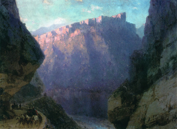 Айвазовский Иван Константинович. Дарьяльское ущелье. Холст, масло. 22х29,5. 1868. Национальная галерея Армении.