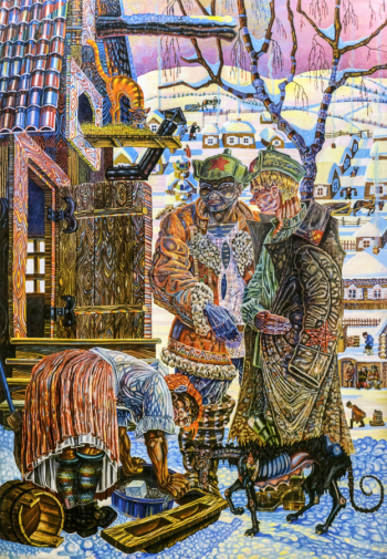 Хржановский Юрий Борисович. Сибирские партизаны. Холст, масло. 41х29. 1927. Государственный Русский музей.