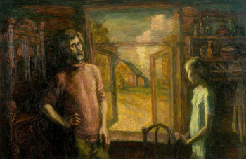 Орлов Игорь Михайлович. У окна. Холст, масло. 109х165. 1976. Тульский музей изобразительных искусств.