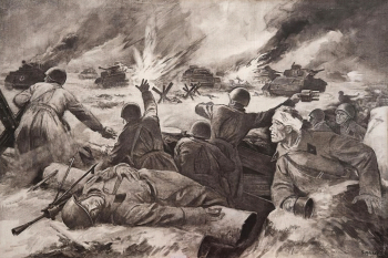 Щеглов Валериан Васильевич. Позади Москва. Холст, масло. 96х142. 1975. Государственный Владимиро-Суздальский историко-архитектурный и художественный музей-заповедник.