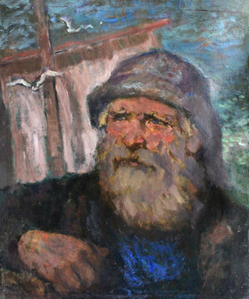 Чашников Иван Диомидович. Рыбак. Холст, масло. 62х51. 20 век. Таганрогский художественный музей.