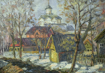 Бакланов Евгений Владимирович. Весна. Клин. Холст, масло. 80х100. 2003. Путевой дворец (Солнечногорск).