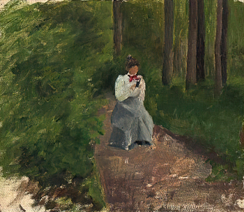 Чехова Мария Павловна. Портрет Хотяинцевой А.А. Холст, масло. 20,3х23,6. 1890-1908. Крымский литературно-художественный мемориальный музей-заповедник.