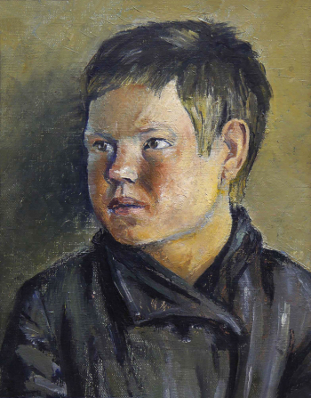 Зубов Антон Михайлович. Этюд беспризорника. Холст, масло. 45,2х32. 1933. Курская государственная картинная галерея имени А.А.Дейнеки.