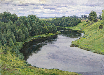 Светличная Ольга Григорьевна. Река Мста. Холст, масло. 39,5х54,5. 1962. Рязанский государственный областной художественный музей имени И.П.Пожалостина.