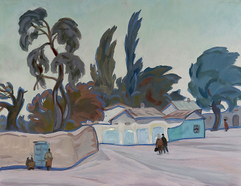 Шишловский Николай Александрович. В Фергане. Бумага, гуашь. 39х51. 1968. Сахалинский областной художественный музей.