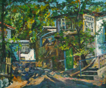 Кодоев Тамерлан Махарбекович. Улочка в Алупке. Холст, масло. 50,5х60,5. 2009. Музейно-выставочный центр (Серпухов).