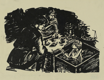 Винник Михаил Моисеевич. Горький. Бумага, ксилография. 15,8х20,6. 1931. Государственный музей изобразительных искусств имени А.С.Пушкина.