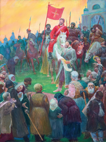 Краснов Никита Карпович. Пугачёв в Пензе. Холст, масло. 104х76,5. 1974. Пензенская областная картинная галерея имени К.А.Савицкого.
