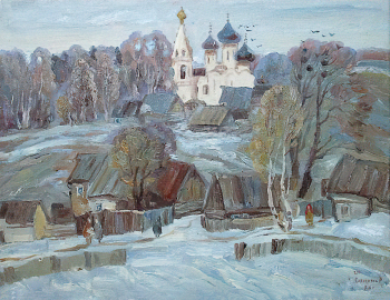 Смирнов Виктор Иванович. Весна в Вязниках. Холст, масло. 61х51. 1986. Вязниковский историко-художественный музей.