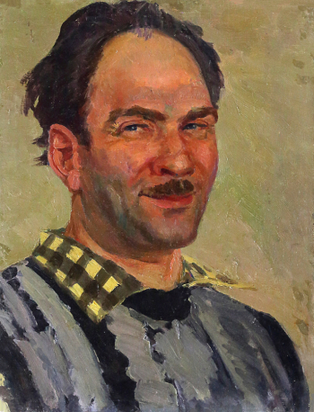 Иванов Сергей Иванович (1922). Автопортрет. Холст, масло. 55,5х42,5. 1960. Частное собрание.