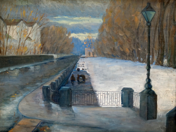 Клёнов Владимир Григорьевич. Пушкино. Фанера, масло. 32х40. 1927. Ставропольский краевой музей изобразительных искусств.