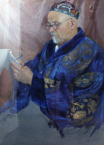 Космина Валентина Степановна. Портрет И.В.Космина. Холст на картоне, масло. 90х66. 1960. Липецкий областной краеведческий музей.