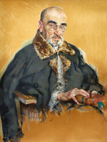 Космин Иван Владимирович. Старик с книгой. Холст на картоне, масло. 95х75. 1932. Симферопольский художественный музей.