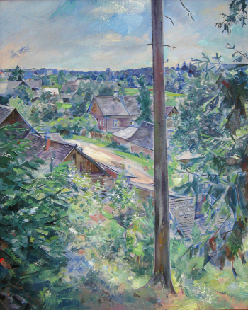 Лизак Израиль Львович. Деревенская улица. Холст, масло. 100х80. 1972. Брянский областной художественный музейно-выставочный центр.