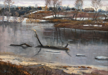 Трушкин Николай Михайлович. Разлив Мокши. Холст, масло. 50х69,5. 2006. Мордовский республиканский музей изобразительных искусств имени С.Д.Эрьзи.