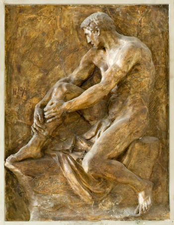 Козловский Михаил Иванович. Этюд натурщика. Горельеф. Гипс. 77х58. 1796. Научно-исследовательский музей при Российской Академии художеств.