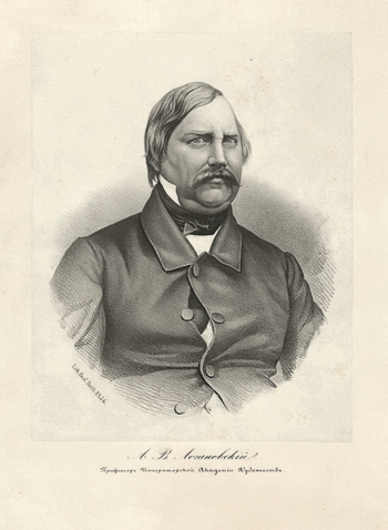 Пьер Жан Поль-Пети (Paul–Petit) (1802-1881). А.В.Логановский, профессор Академии художеств. Бумага, литография. 46х35. 1856. Государственный музей истории Санкт-Петербурга.