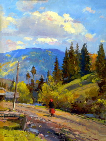 Бокшай Иосиф Иосифович. Закарпатье. Картон, масло. 63х49. 1961. Музей-усадьба А.М.Герасимова.