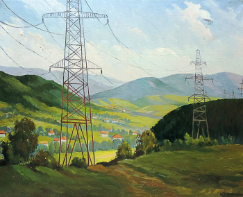 Богородский Сергей Фёдорович. Солнечное Закарпатье. Холст, масло. 83х100. 1969. Шарьинский краеведческий музей.