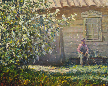 Ширманов Анатолий Васильевич. Вдовец. Холст, масло. 76х86. 1996. Пензенская областная картинная галерея имени К.А.Савицкого.